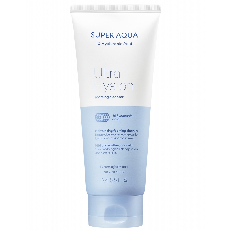 Missha- Super Aqua Ultra Hyalron Cleansing Foaming Cleanser